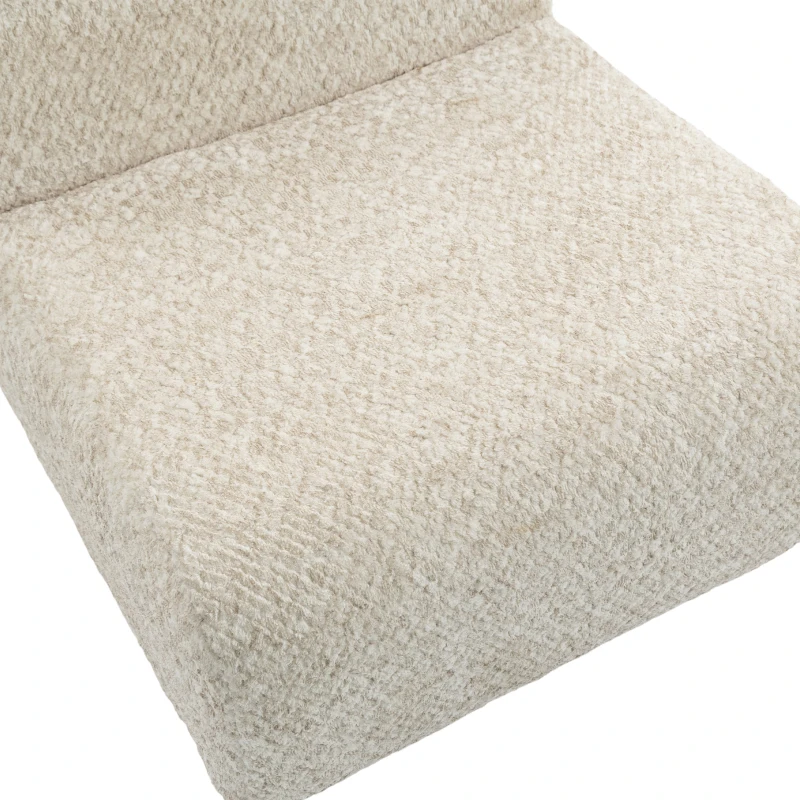 HOMCOM Fauteuil de salon pivotant 360°, canapé 1 place rembourré en chenille avec assise extra-large, rembourrage épais, beige