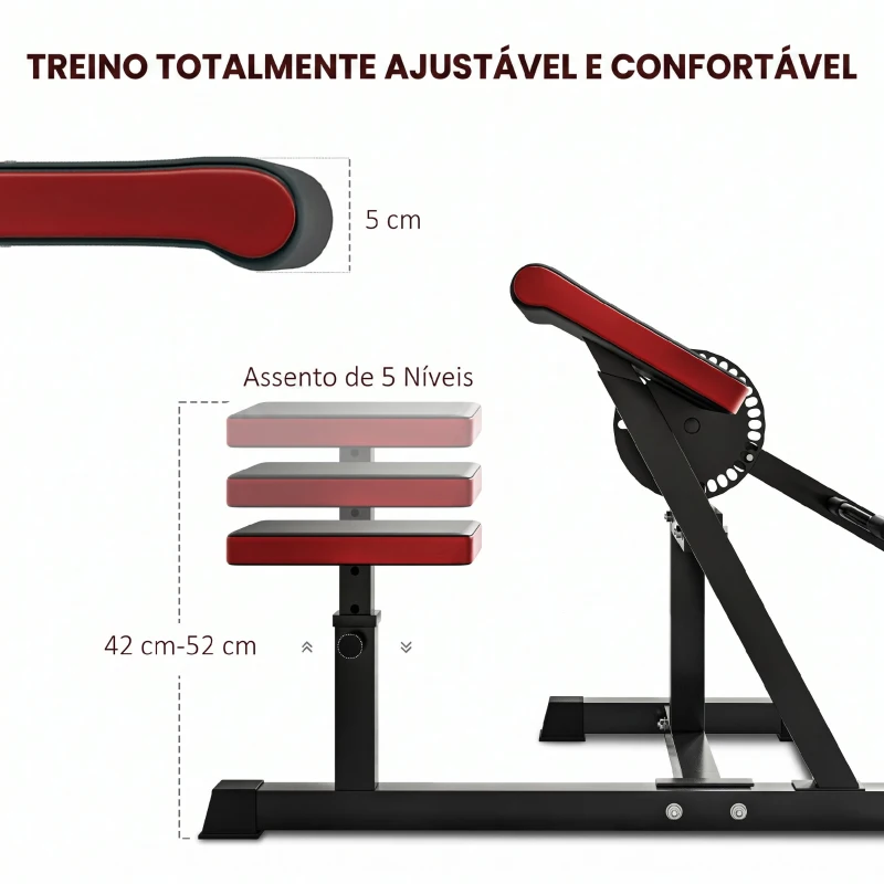 SPORTNOW Máquina de Bíceps e Tríceps 2 em 1 com Banco Scott e Assento Regulável em Altura para Casa e Ginásio