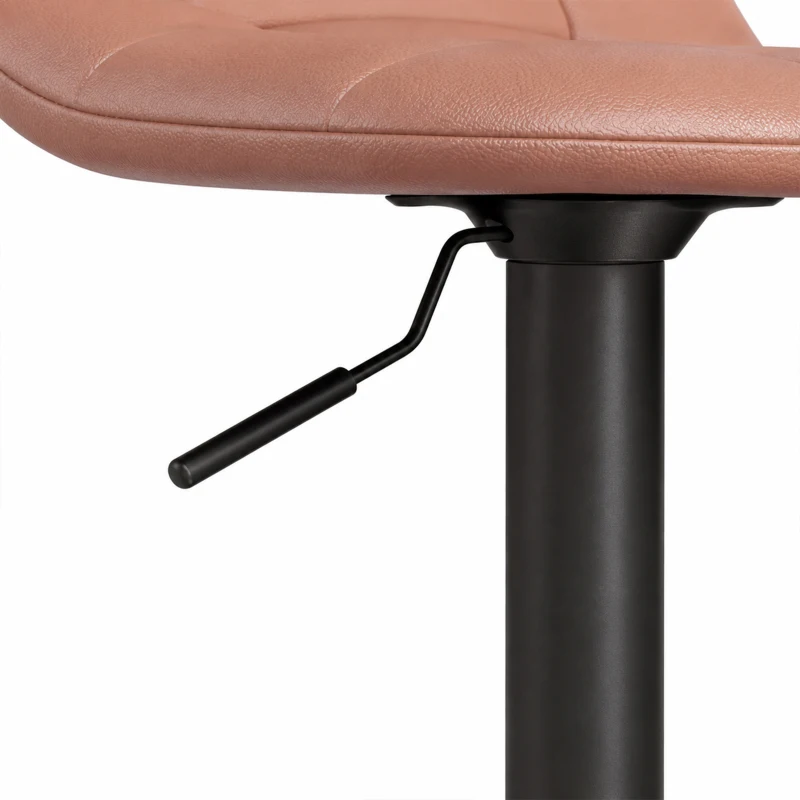 HOMCOM Set 2 sgabelli da bar girevoli 360° in PU, altezza regolabile 76-98 cm, marrone scuro