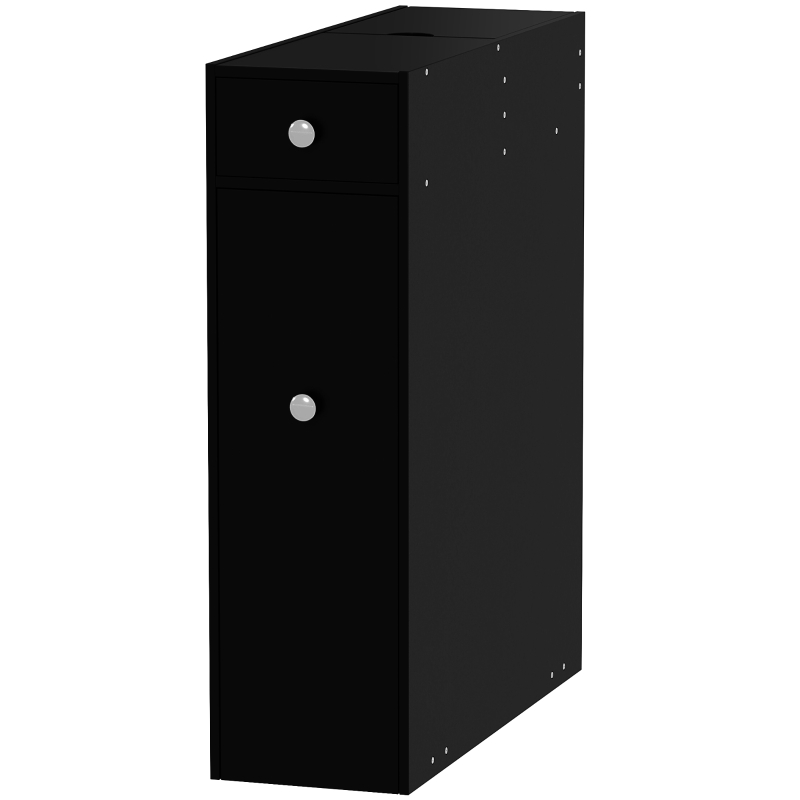 HOMCOM Móvel para Banheiro com Suporte para Papel Higiénico 2 Gavetas Organizadoras em MDF 17x48x58 cm