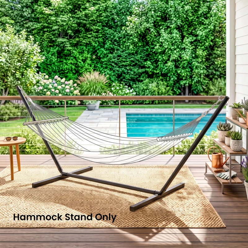 Outsunny 3.6m Extra-long Universal Hammock Stand Metal Frame Garden Camping Picnic Outdoor Patio Replacement – Stand Only