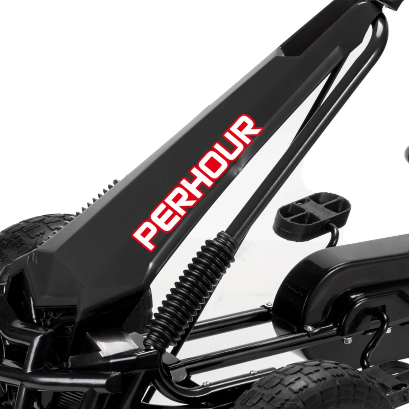 AIYAPLAY Kart à pédales Go-Kart pour enfants siège réglable pneus EVA embrayage manuel et frein 110 x 61 x 62 cm noir