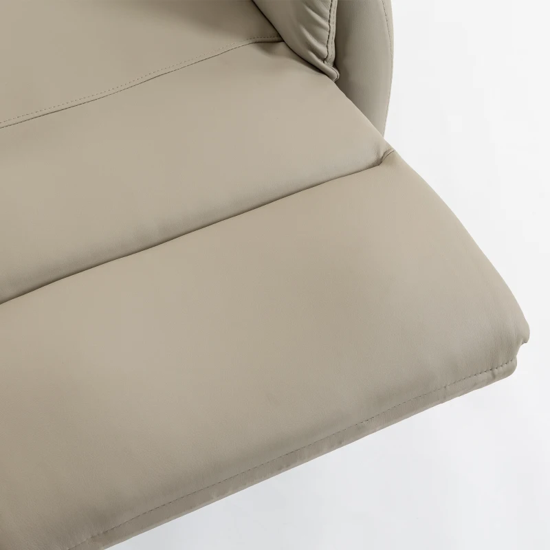 HOMCOM Fauteuil Releveur Électrique Massage Vibration et Chaleur, Fauteuil Relax Électrique en PU, Dossier Inclinable, Gris