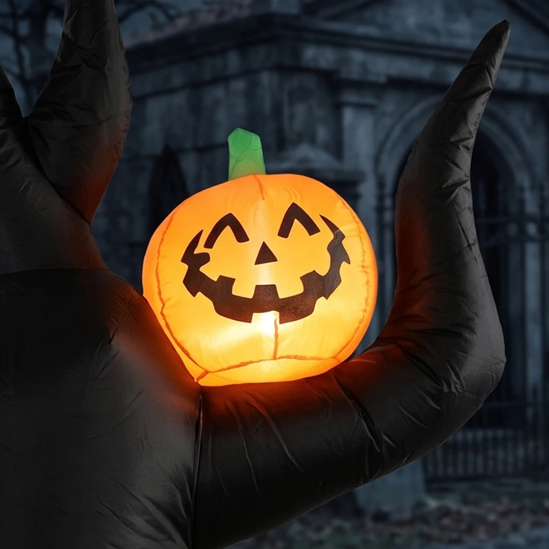 Outsunny 8 FT Halloween Inflatable Spooky Tree, Blow Up Decoration with Ghost and Pumpkin for Garden Indoor Outdoor Decor