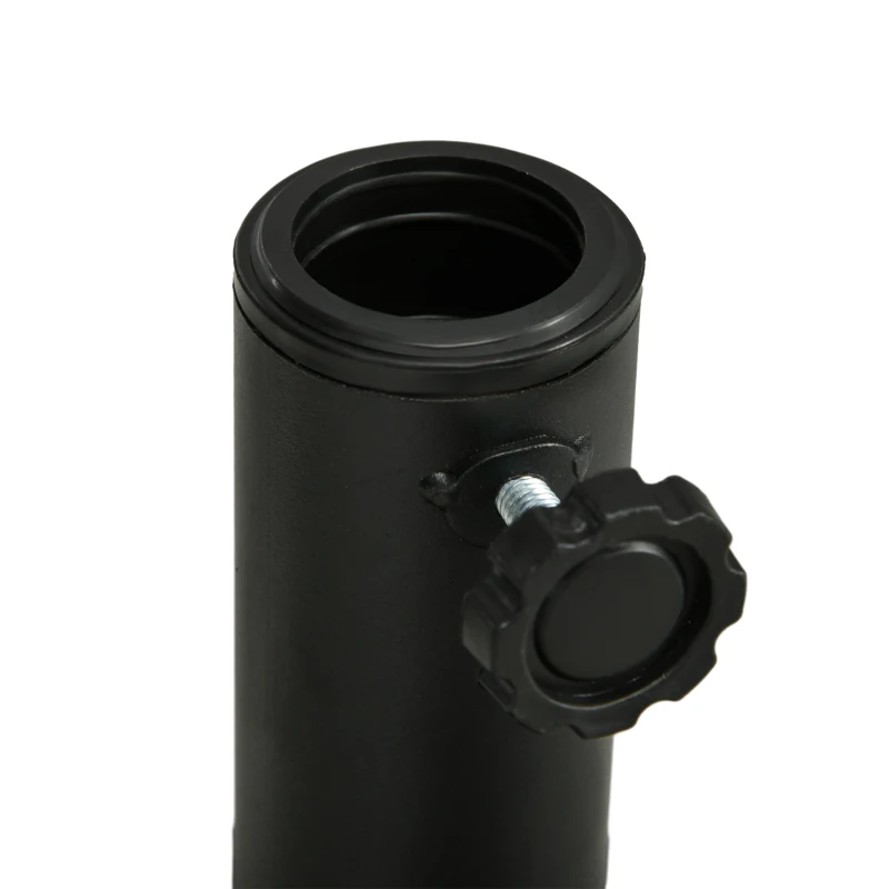 Outsunny Sonnenschirmständer aus Beton 18 kg Schirmständer, Rund Schirmhalter für Sonnenschirm 32/38/48mm Schwarz