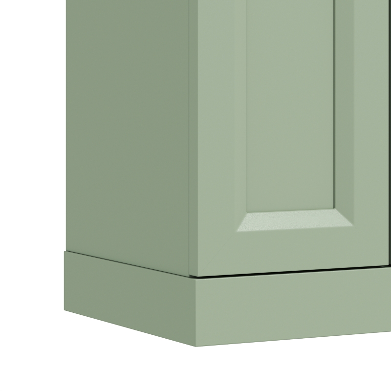 HOMCOM Mueble de Baño Alto de 6 Estantes con Estante Regulable Verde Salvia
