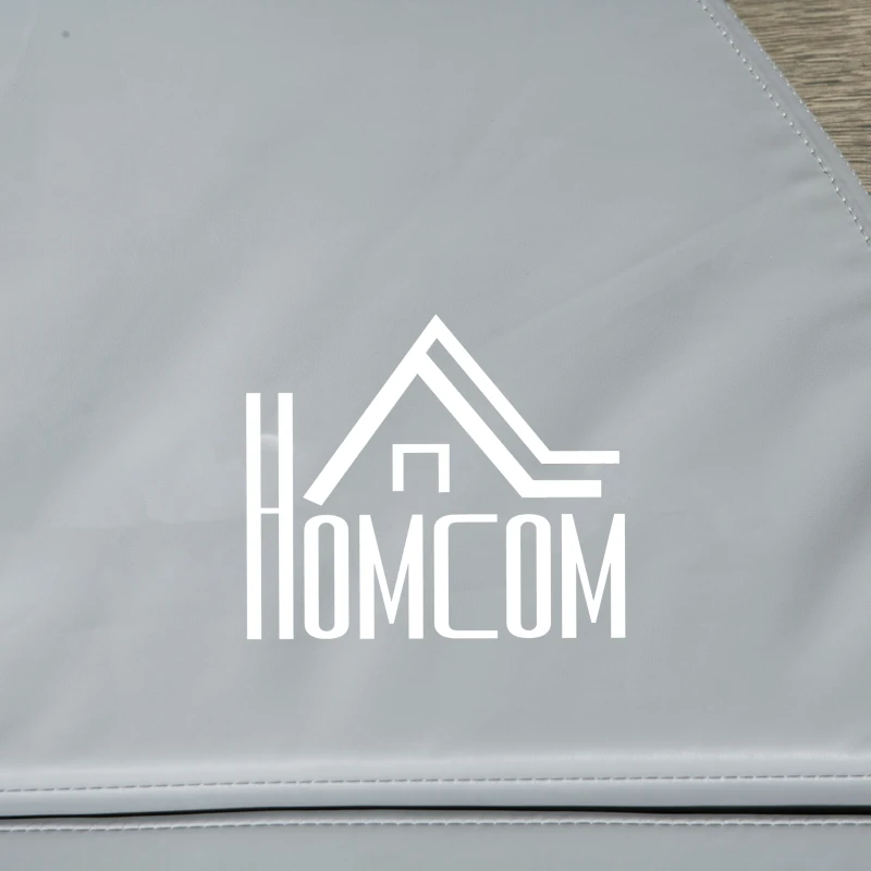 HOMCOM Tapis de pole dance pliable - pole dance mat - tapis de protection Ø 150 cm épaisseur 5 cm - revêtement plastique gris