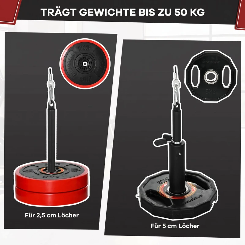 SPORTNOW Fitness Latzug Gym Fitnesssgeräte Kabelzug Pulley System Arm Krafttraining Latzugmaschine