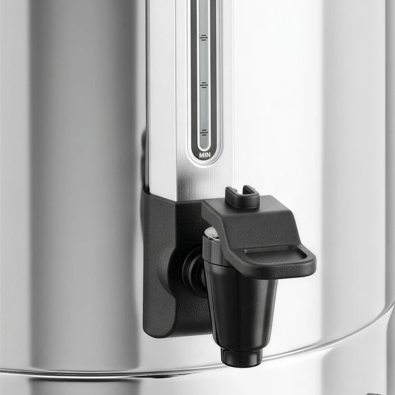 HOMCOM 6.5L Catering Urn, 1500W Stainless Steel Hot Water Boiler Dispenser with Thermostat, Keep Warm Function & Easy Pour Tap