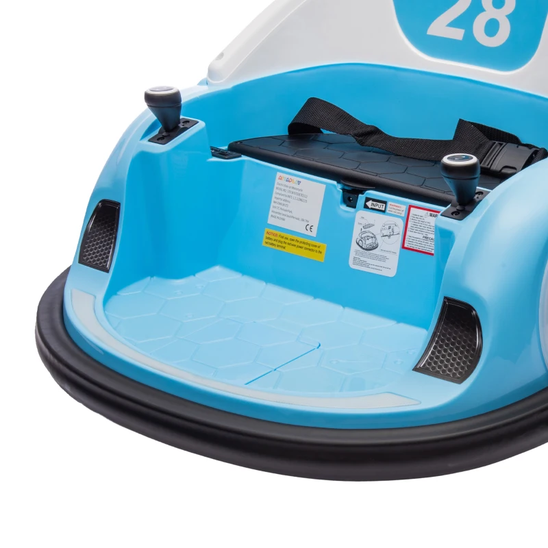AIYAPLAY Voiture Tamponneuse Électrique Enfant 12V, Rotation à 360°, Auto-Tamponneuse Enfant avec Télécommande, Bleu