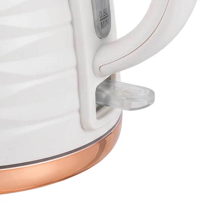 HOMCOM 3kW Rapid Boil Honeycomb Kettle - Cream White