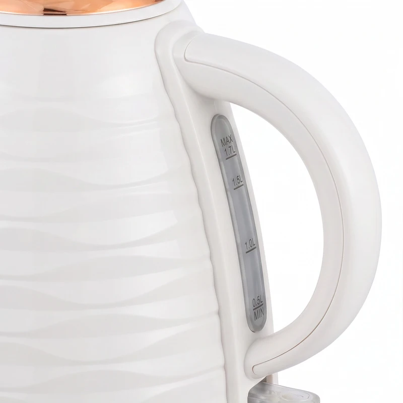 HOMCOM 3kW Rapid Boil Honeycomb Kettle - Cream White