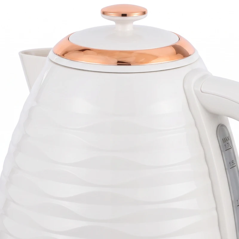 HOMCOM 3kW Rapid Boil Honeycomb Kettle - Cream White