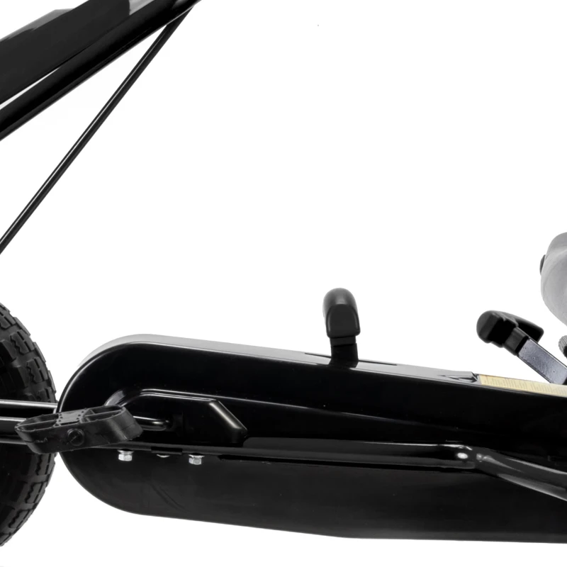 AIYAPLAY Kart à pédales Go-Kart pour enfants siège réglable pneus EVA embrayage manuel et frein 110 x 61 x 62 cm noir