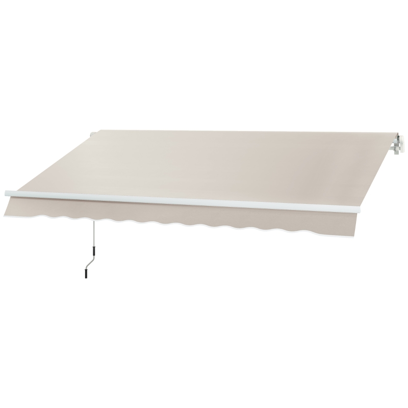 Outsunny Telo di Ricambio per Tenda Parasole Retrattile 3x2.5 m in Poliestere Anti UV 50+ Crema