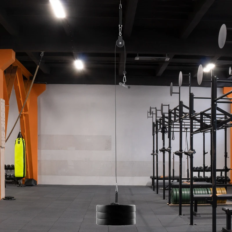 SPORTNOW Fitness Latzug Gym Fitnesssgeräte Kabelzug Pulley System Arm Krafttraining Latzugmaschine