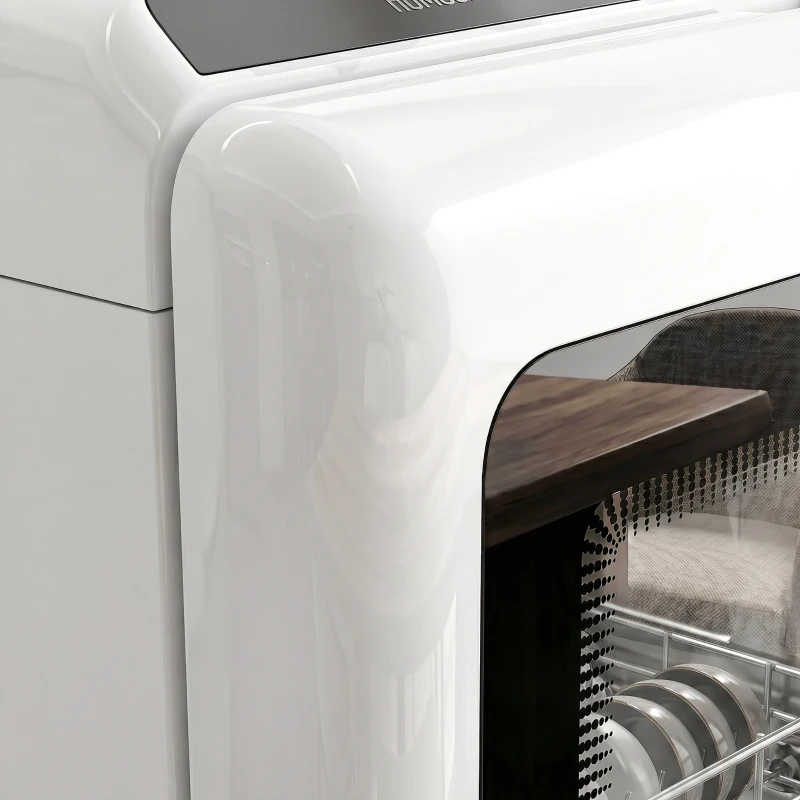 HOMCOM 6L Five-Mode Tabletop Dishwasher - White
