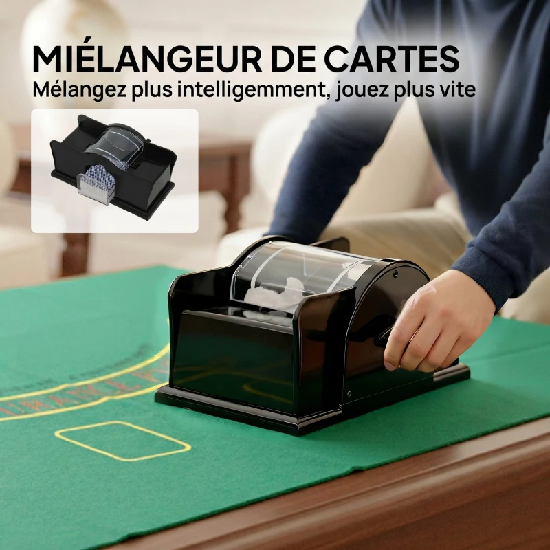 SPORTNOW Mallette de Poker Coffret de Poker Complet 300 Jetons, Cartes à Jouer, Dés, Dealer, Tapis, Clés, Boîtier en ABS, Argent