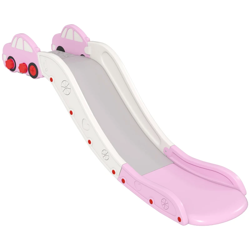 AIYAPLAY Scivolo per Bambini in HDPE con Zona di Ammortizzazione Integrata, per Divani, Letti, Età 18-48 Mesi, Rosa