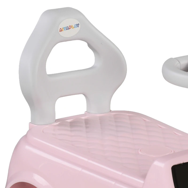 AIYAPLAY Loopauto voor Kinderen, Anti-Kantelbescherming, Toeter, Antislip Zitting, Kunststof, Roze