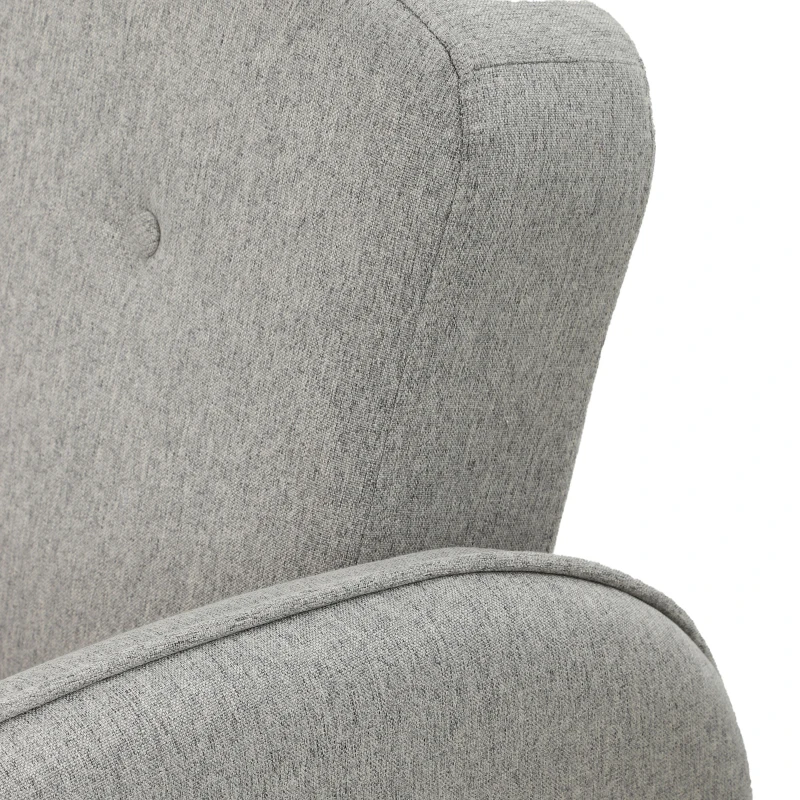 HOMCOM Fauteuil Convertible 1 Place, Fauteuil-Lit Clic-Clac 3 en 1, Dossier Réglable, Tablette Latérale Rabattable, Gris