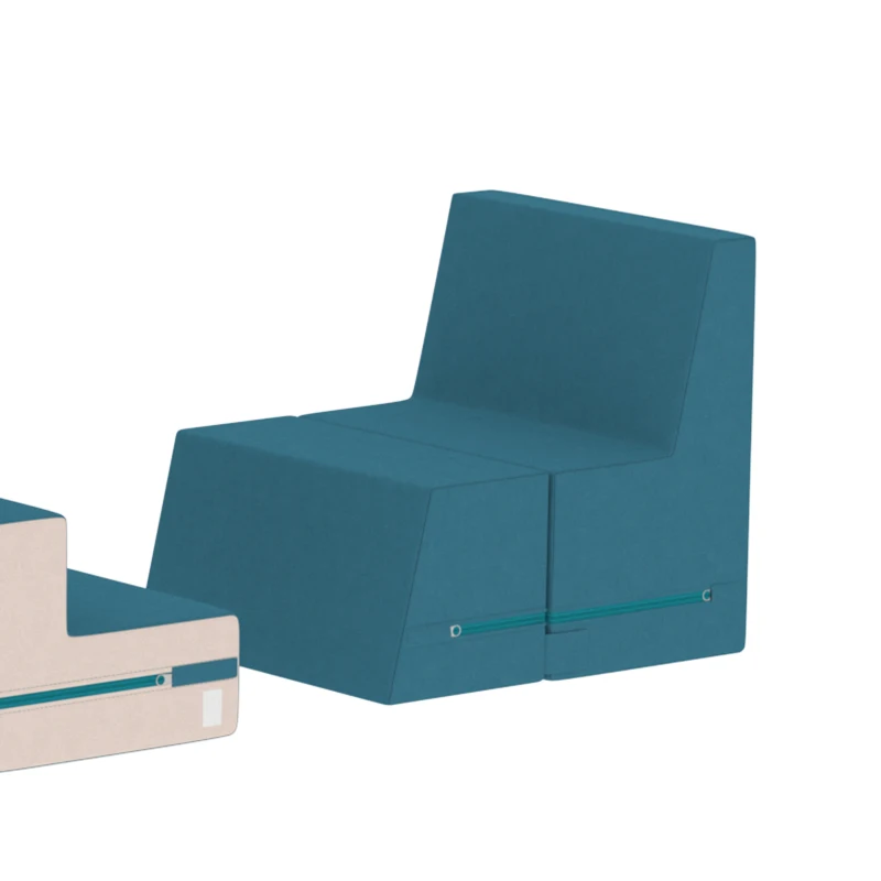 AIYAPLAY 2-delige Speelbank voor Kinderen van Fluweel en Schuim, Wasbaar, Modulaire Kindersofa, 6 Maanden-3 Jaar