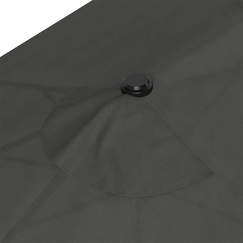 Outsunny Dubbele Zonnescherm, Dubbele Parasol 2,7m voor Tuin en Terras, Gezins, Grijs