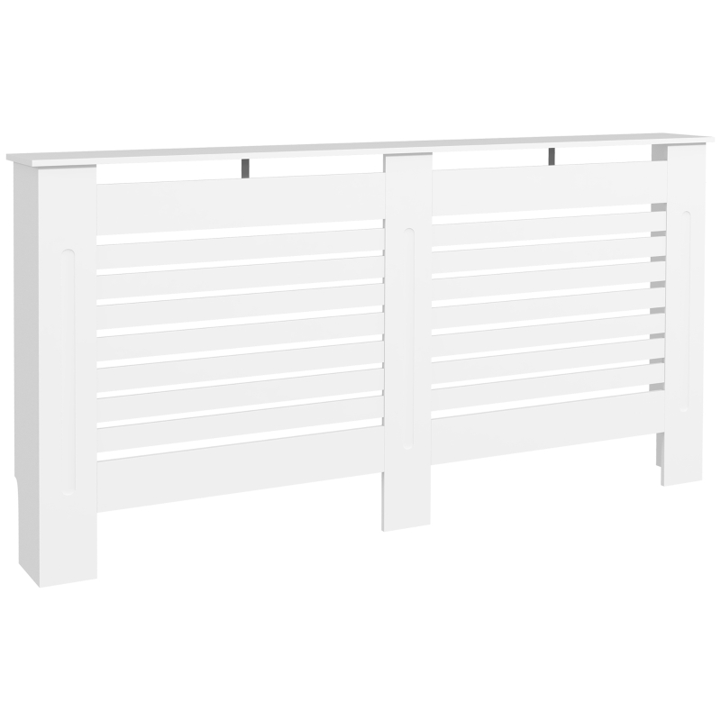 HOMCOM Acoperitor de Radiatoare cu Raft Portaoggetti, din Lemn, 152x19x81 cm, Alb