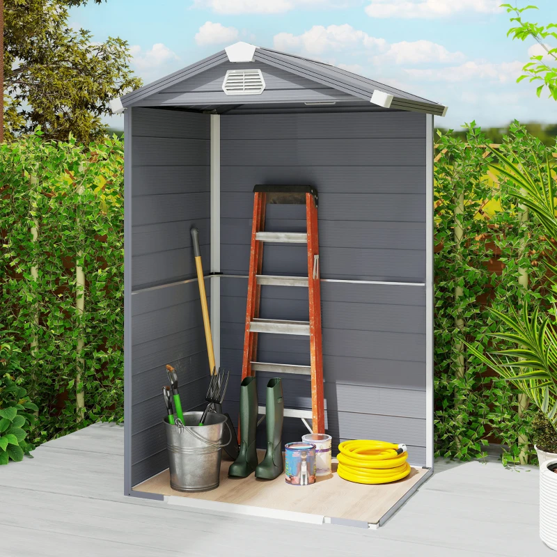 Outsunny Gerätehaus, 1,1m², Gartenhaus mit Satteldach, 133 x 102 x 180/208 cm