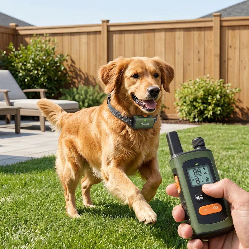 PawHut Dog Training Collar with 3200Ft Remote Range, Anti Barking Device with 3 Modes, IPX7 Waterproof, Rechargeable