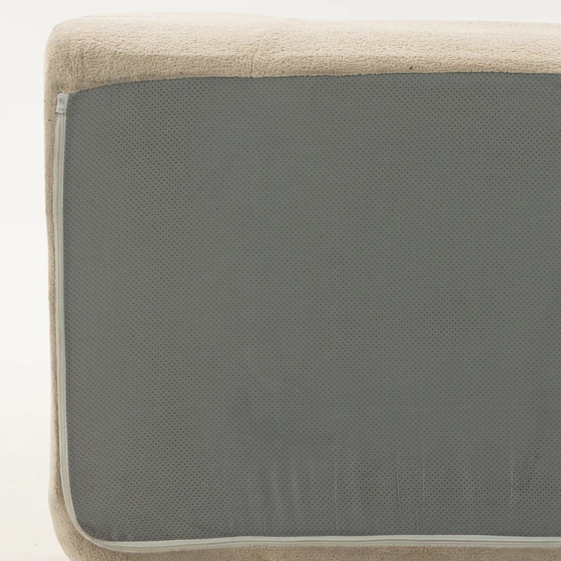 HOMCOM Sofá 2 Lugares em Chenille Sofá de Sala 174 cm Assento e Apoios de Braço Largos Acolchoados Totalmente Compactado Bege