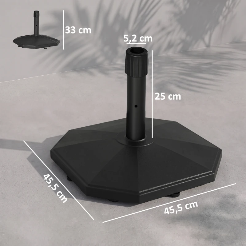 Outsunny parasolvoet 22 kg tuinparapluvoet cementvulling