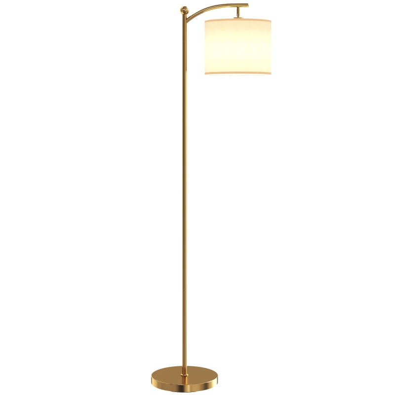 HOMCOM LED Floor Lamp with Remote Control - Gold Tone