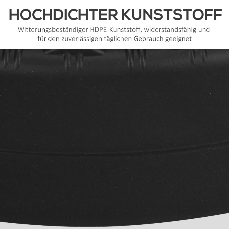 Outsunny Parasolvoet Parasolhouder, weerbestendig, vulbaar, Ø51x 36H cm, Zwart