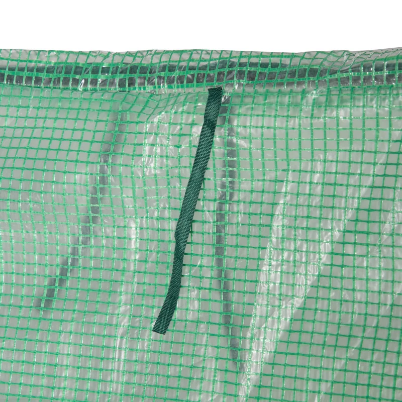Outsunny Serra per Piante Orto con 2 Coperture in PE e PVC, Struttura in Acciaio - Verde 180x90x90cm