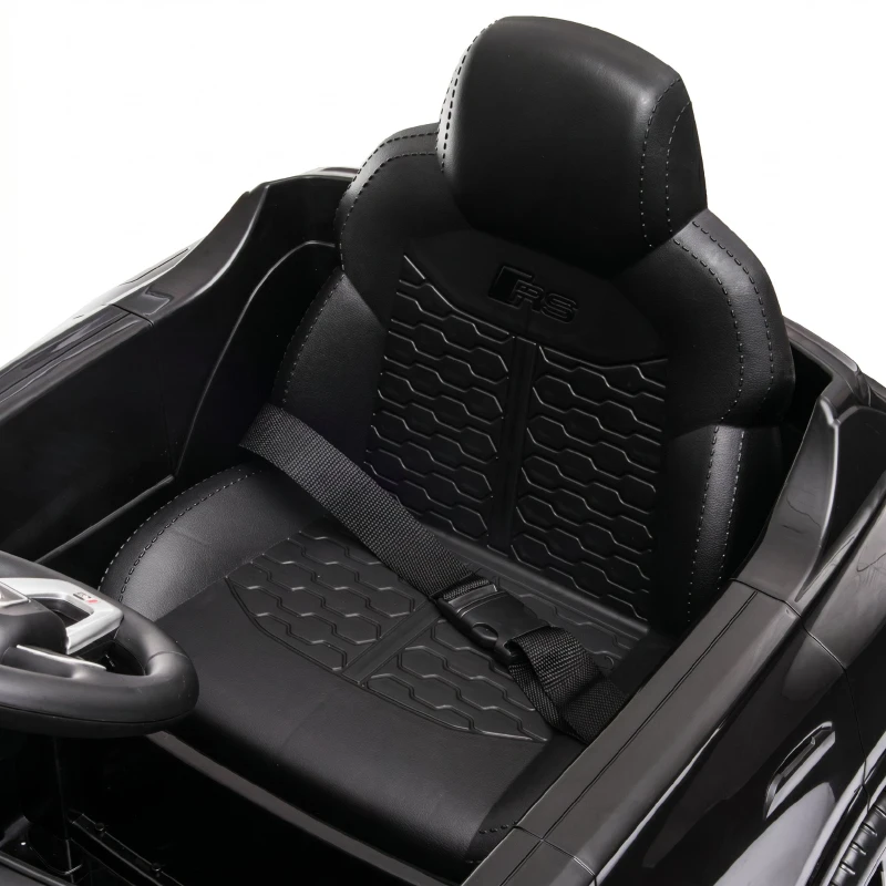 HOMCOM Mașină Electrică pentru Copii Audi RS Q8, 6V, 2 Motoare, Telecomandă, PP, 101x62x51 cm, Negru