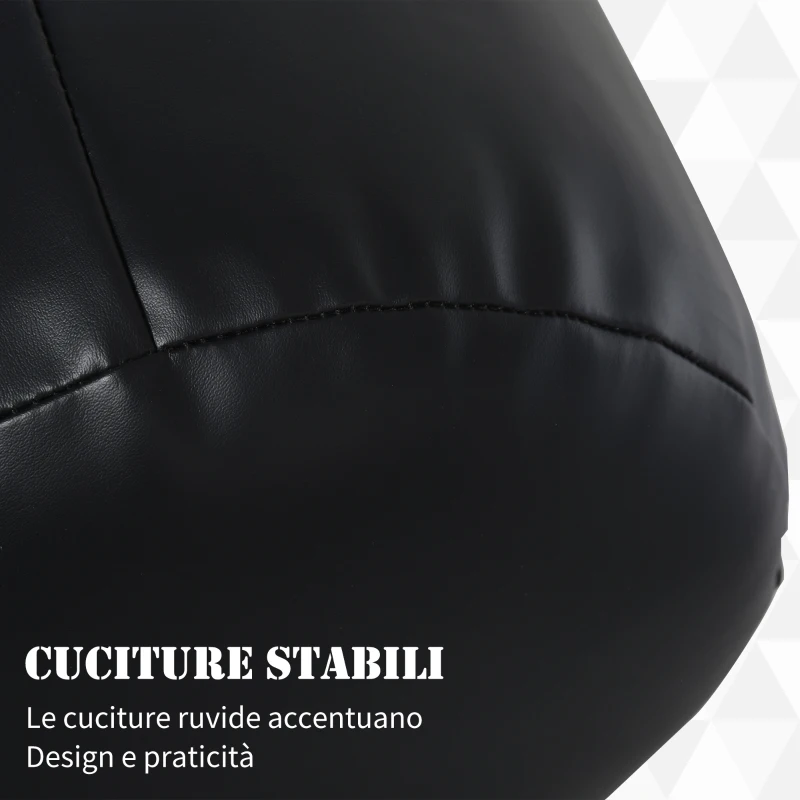 HOMCOM Set Sacco da Boxe per Adulti 120 cm, Sacco per Pugilato da Appendere con Guantoni e Ganci, Allenamento per Kickboxing, Nero Rosso