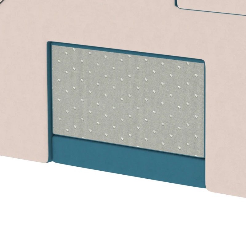 AIYAPLAY 2-delige Speelbank voor Kinderen van Fluweel en Schuim, Wasbaar, Modulaire Kindersofa, 6 Maanden-3 Jaar