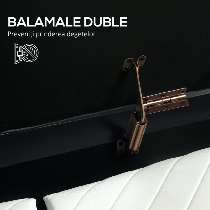 HOMCOM Bancă de Depozitare Ovală 72L cu Capac Rabatabil, din Catifea și Lemn, 108 x 44 x 43,5 cm, Negru