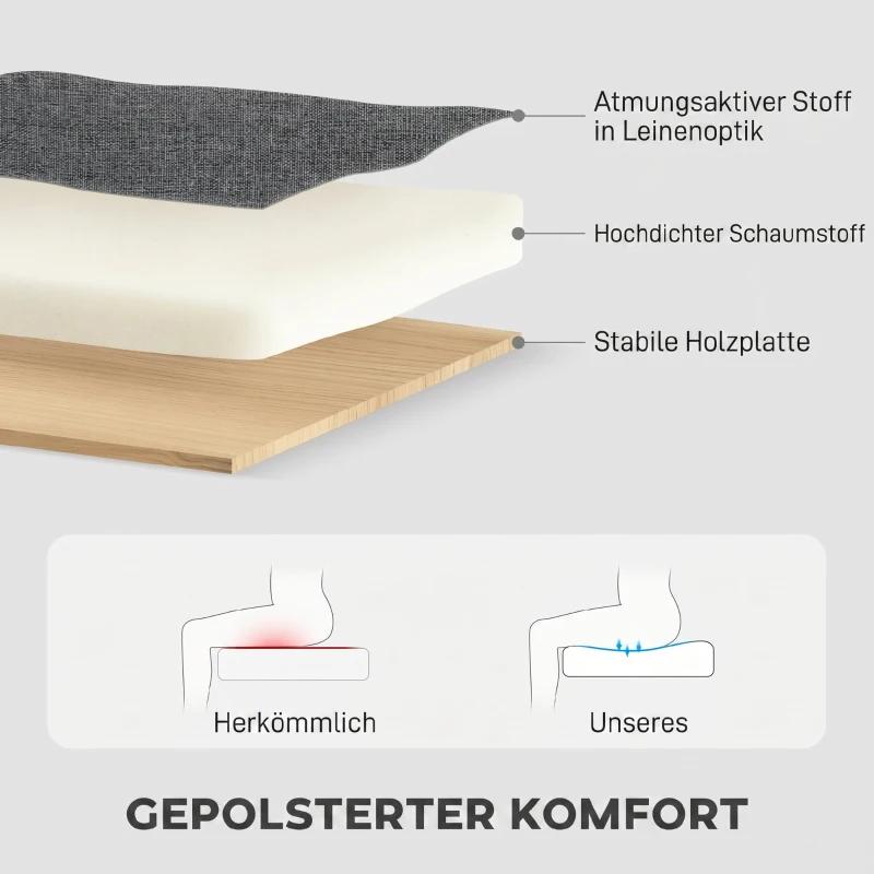 HOMCOM Ecksofa mit Schlaffunktion und Bettkasten L-Form Schlafsofa mit Verwandelbarer Chaiselongue, für Wohnung und Wohnzimmer
