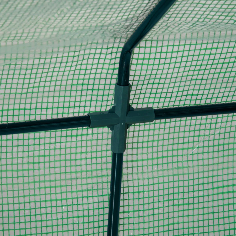 Outsunny Serra per Piante Orto con 2 Coperture in PE e PVC, Struttura in Acciaio - Verde 180x90x90cm