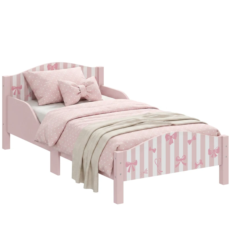 AIYAPLAY Pat Montessori pentru Copii 3-6 Ani Design în Formă de Fundă cu Protecții Anti-cădere, 146 x 76,5 cm, Roz