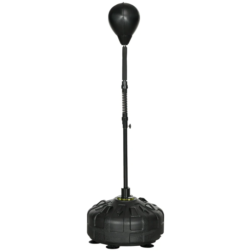 SPORTNOW Punching Ball de Podea cu Bază Reumplută și Ventuze, Înălțime Reglabilă 145-180 cm, Negru