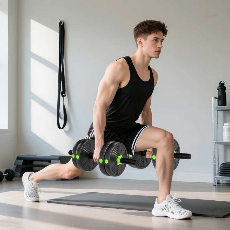 SPORTNOW Hantelset verstellbar 15 KG Kurzhantel Set Kurzhanteln Langhanteln Hanteln Set für Krafttraining
