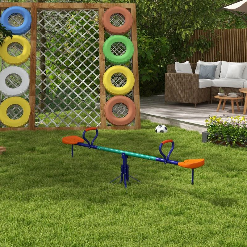 Outsunny Balansoar rotativ la 360° pentru copii intre 3-8 ani