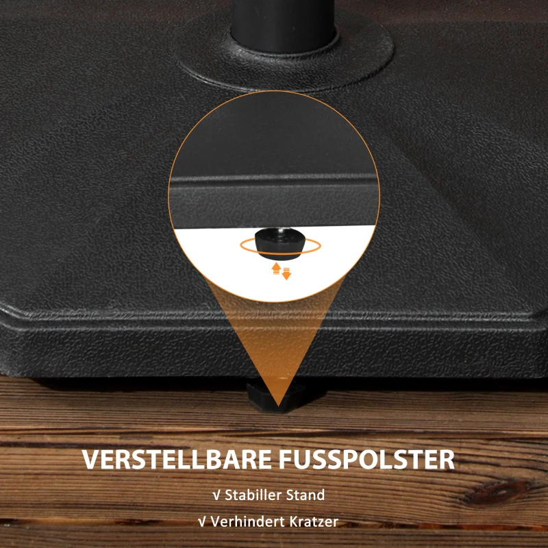 Outsunny parasolvoet 22 kg tuinparapluvoet cementvulling