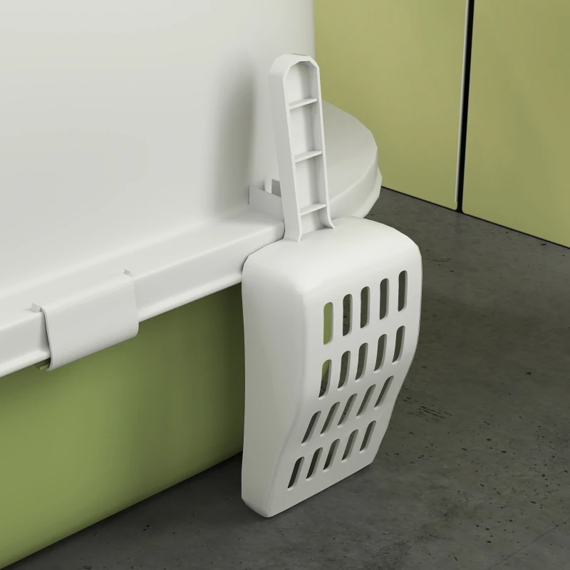 PawHut Ladă de toaletă închisă pentru pisici cu tavă detașabilă, lopățică și filtru cu cărbune activ, multicolor