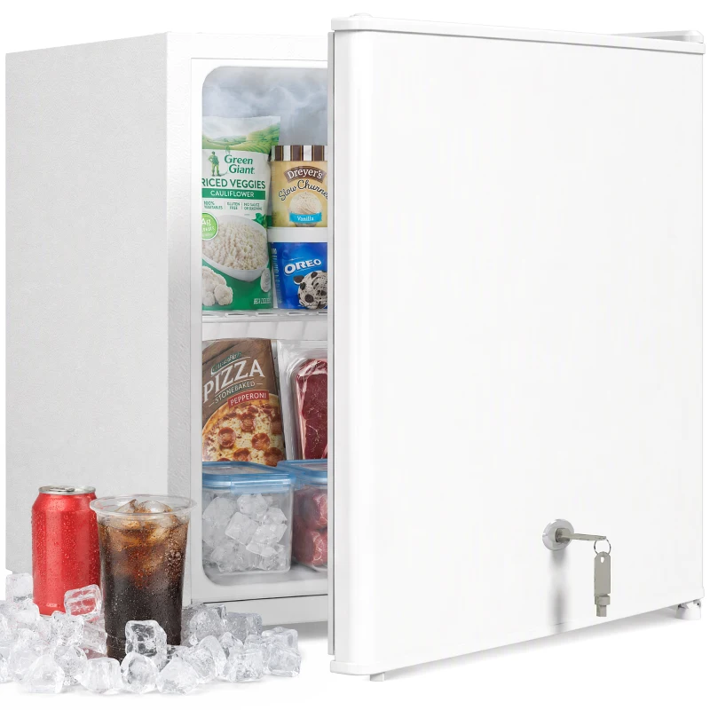 HOMCOM Mini-zamrażarka 35 l zamrażarka wolnostojąca 161 W 47 x 44,2 x 48,8 cm biały