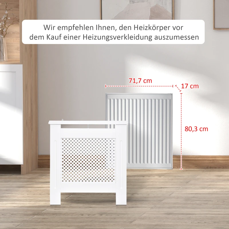 HOMCOM Radiatorbekleding verwarmingsbedekking radiator afdekking rooster 3 afmetingen