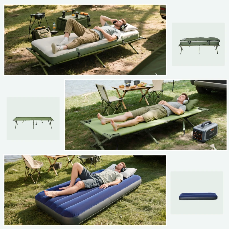 Outsunny – Tenda da Campeggio Moderno e Stabile 193 x 78 x 160cm Verde
